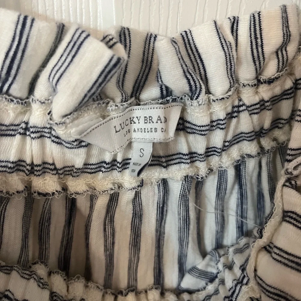 Lucky Brand Navy and White Striped Blouse - Picture 2 of 2
